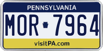 PA license plate MOR7964