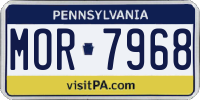 PA license plate MOR7968
