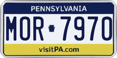 PA license plate MOR7970