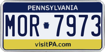 PA license plate MOR7973