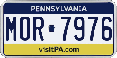 PA license plate MOR7976