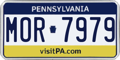 PA license plate MOR7979