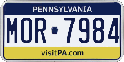 PA license plate MOR7984