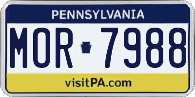 PA license plate MOR7988