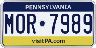 PA license plate MOR7989