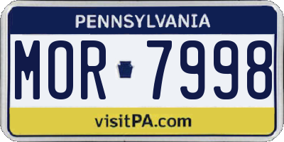 PA license plate MOR7998