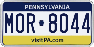 PA license plate MOR8044
