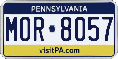 PA license plate MOR8057
