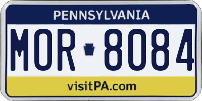PA license plate MOR8084