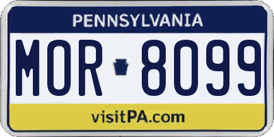 PA license plate MOR8099