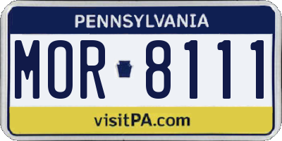 PA license plate MOR8111
