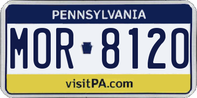 PA license plate MOR8120