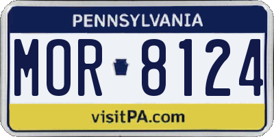 PA license plate MOR8124