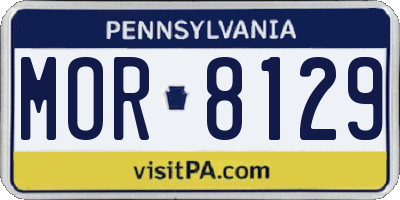 PA license plate MOR8129
