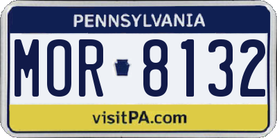 PA license plate MOR8132