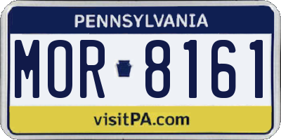 PA license plate MOR8161