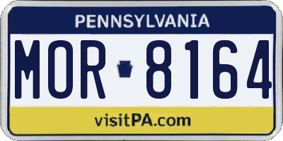 PA license plate MOR8164