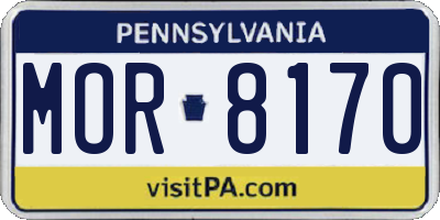 PA license plate MOR8170