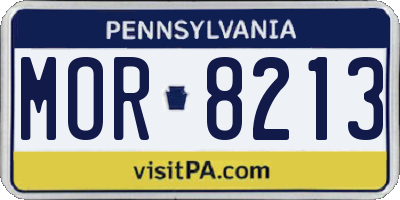 PA license plate MOR8213