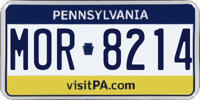 PA license plate MOR8214