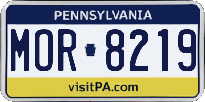 PA license plate MOR8219