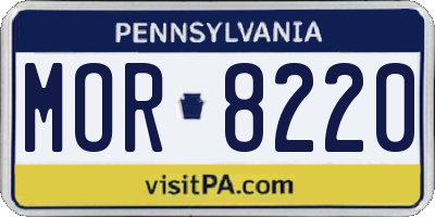 PA license plate MOR8220