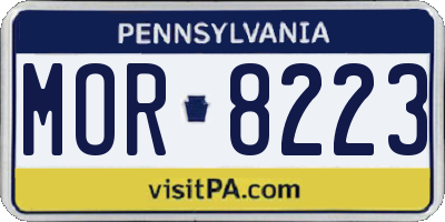 PA license plate MOR8223