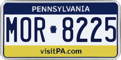 PA license plate MOR8225