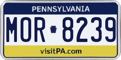 PA license plate MOR8239