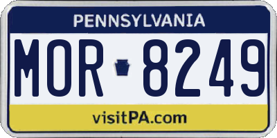 PA license plate MOR8249