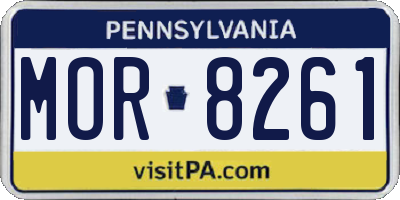 PA license plate MOR8261