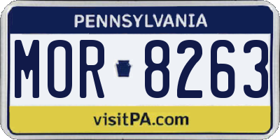 PA license plate MOR8263