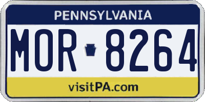 PA license plate MOR8264