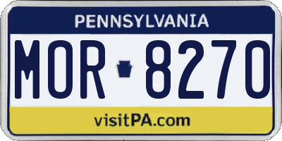 PA license plate MOR8270