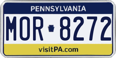 PA license plate MOR8272