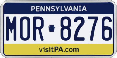 PA license plate MOR8276
