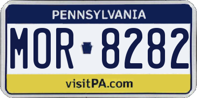 PA license plate MOR8282