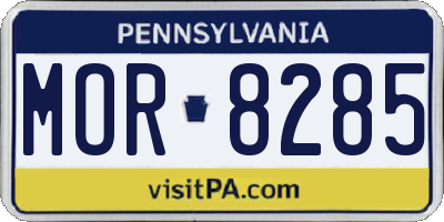 PA license plate MOR8285