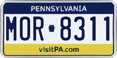 PA license plate MOR8311