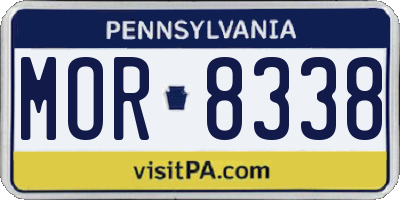 PA license plate MOR8338