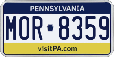 PA license plate MOR8359