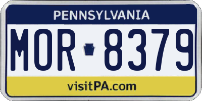 PA license plate MOR8379
