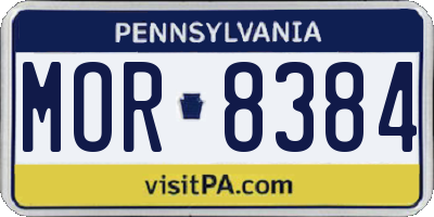 PA license plate MOR8384