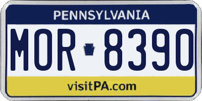 PA license plate MOR8390
