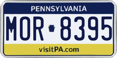 PA license plate MOR8395