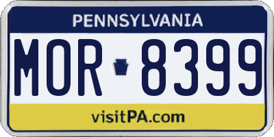 PA license plate MOR8399