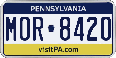 PA license plate MOR8420