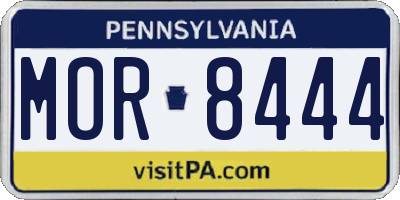 PA license plate MOR8444