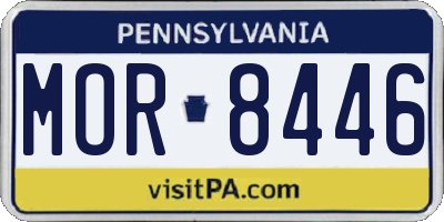 PA license plate MOR8446
