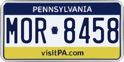 PA license plate MOR8458